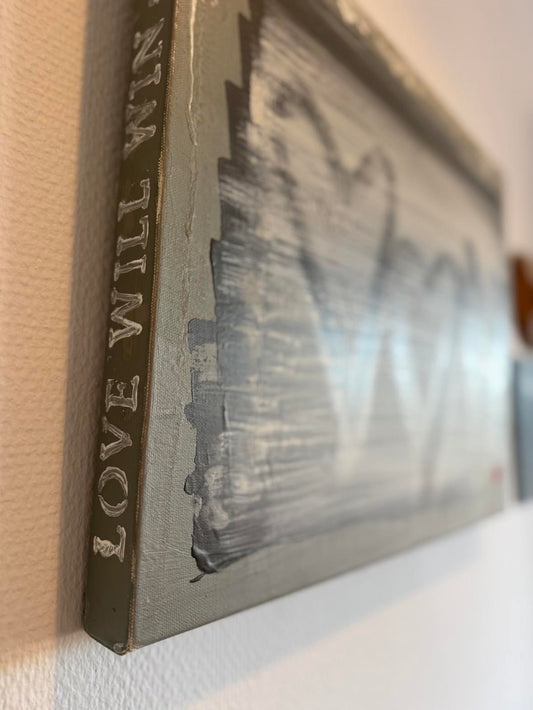 "Love will win" (h 40cm w 50cm)